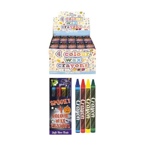 Pack of 8cm Mini Halloween Wax Crayons 