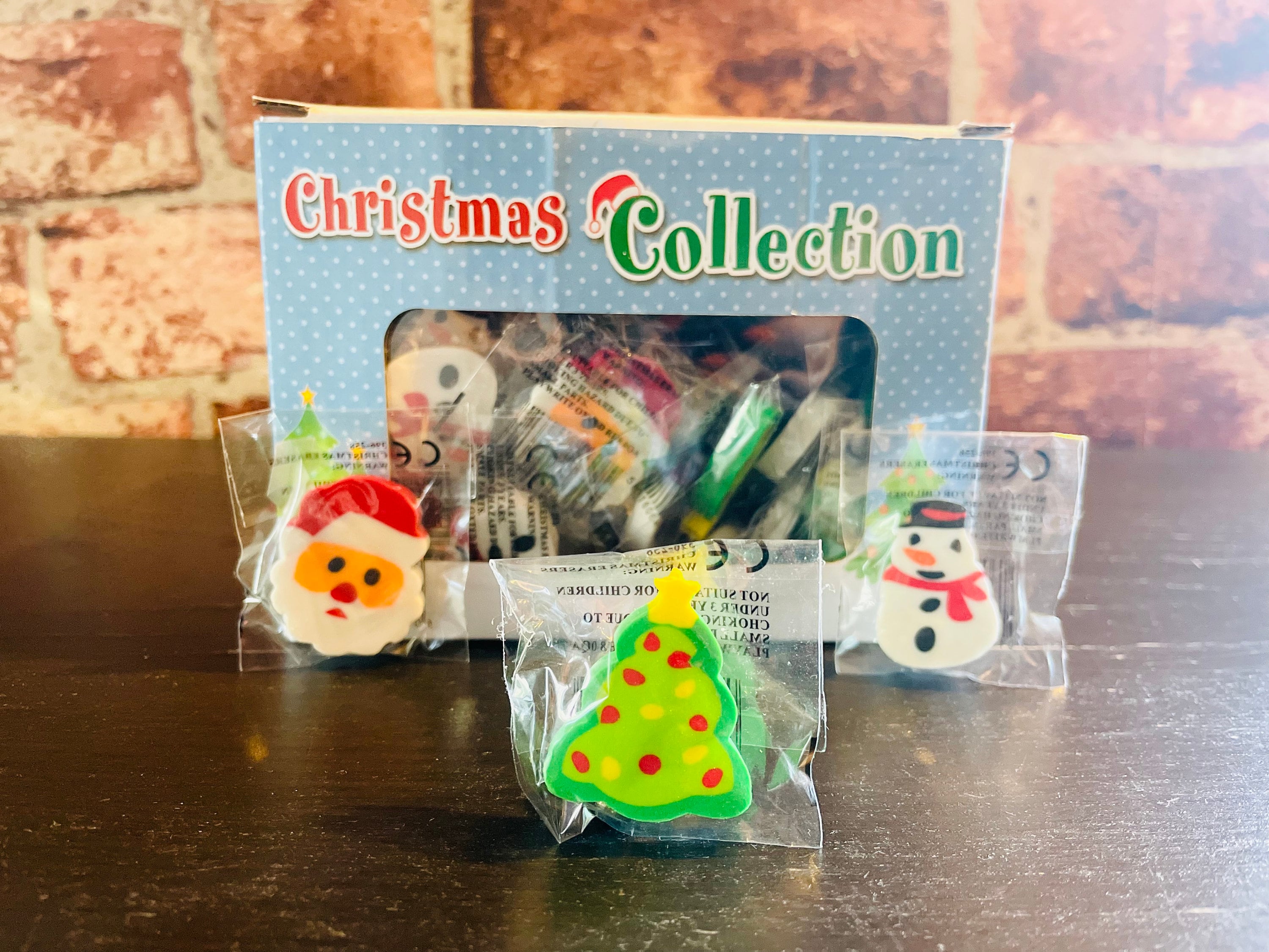 Christmas Erasers Xmas Rubbers Father Christmas Etsy UK