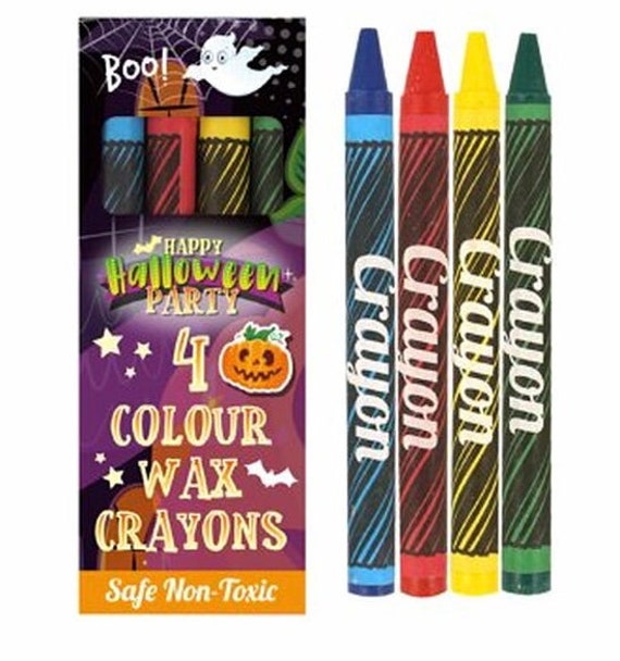 Pack of 8cm Mini Halloween Wax Crayons 