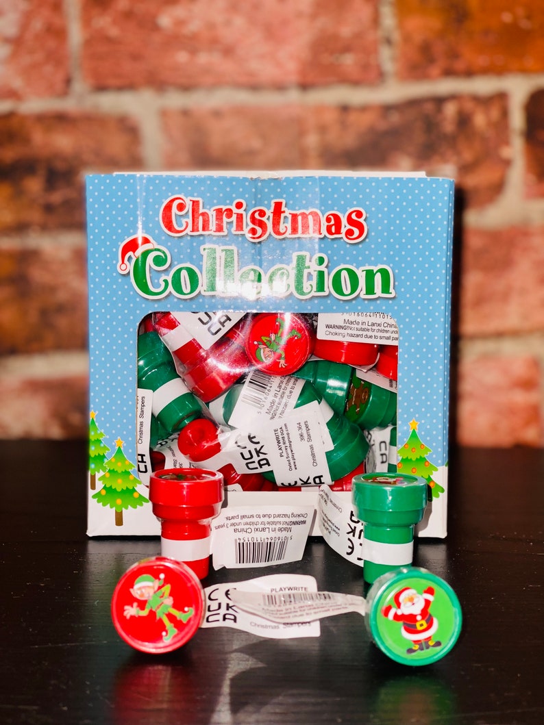 4x Christmas Ink Stampers Xmas party favours Christmas stocking fillers image 8