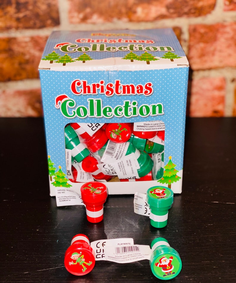 4x Christmas Ink Stampers Xmas party favours Christmas stocking fillers image 6
