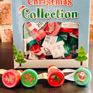 4x Christmas Ink Stampers Xmas party favours Christmas stocking fillers image 5