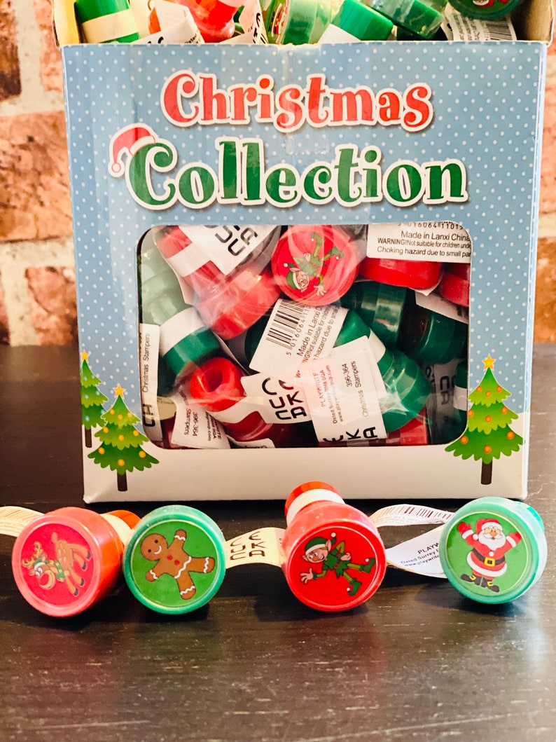 4x Christmas Ink Stampers Xmas party favours Christmas stocking fillers image 5