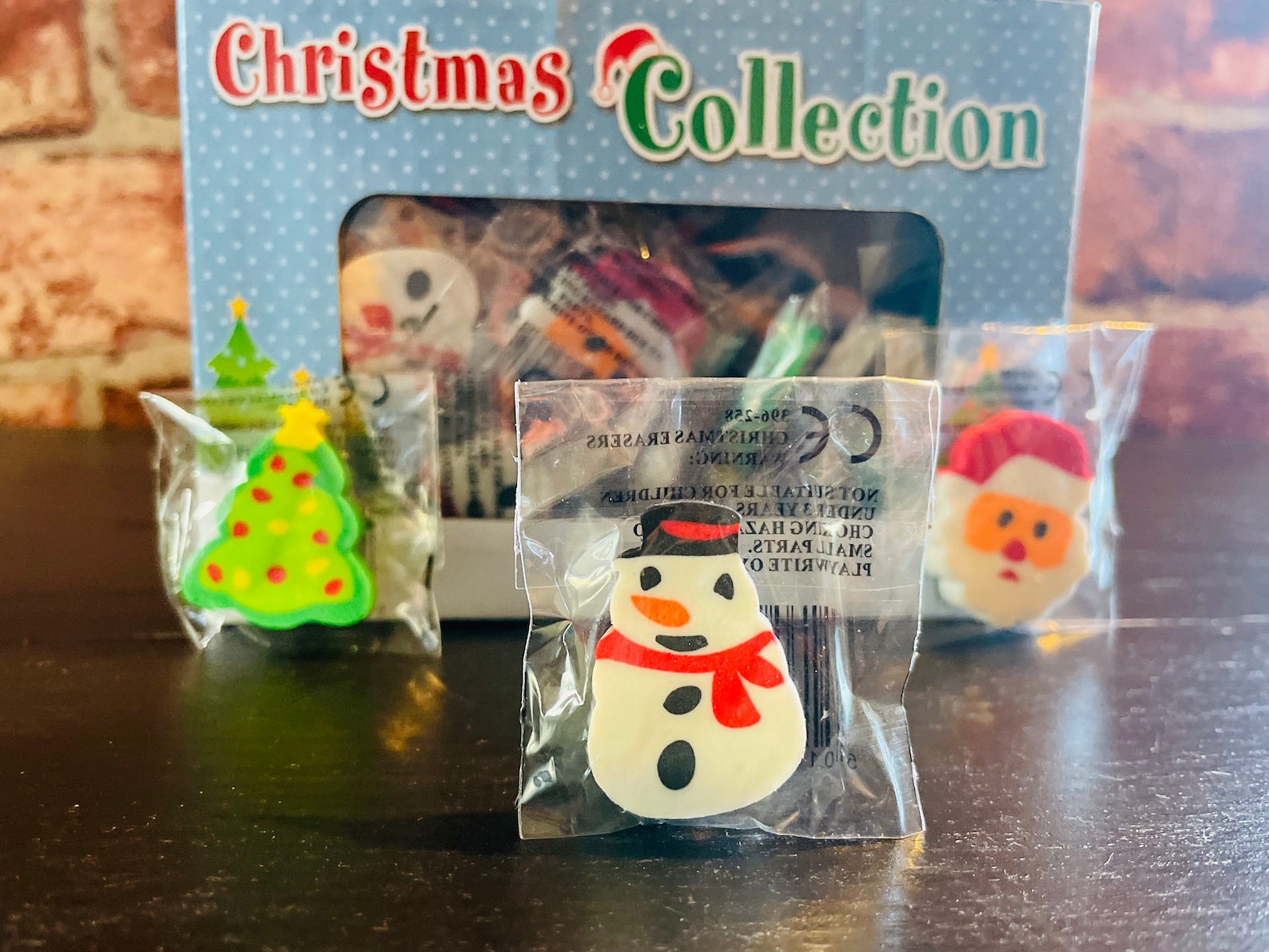 Christmas Erasers Xmas Rubbers Father Christmas Etsy UK