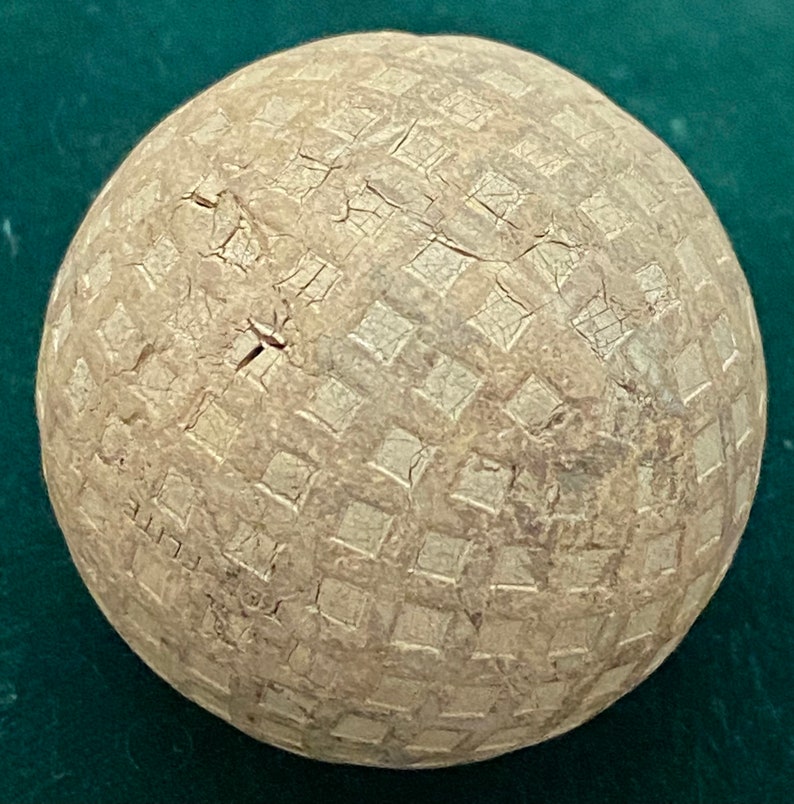 Antique RARE Spalding Topflite Square Mesh Dimple Circa 1920s Golf
