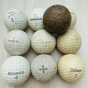 Antique Lot of Mixed 10 Golf Balls