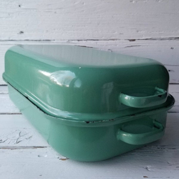 Enamel Pan With Lid Etsy