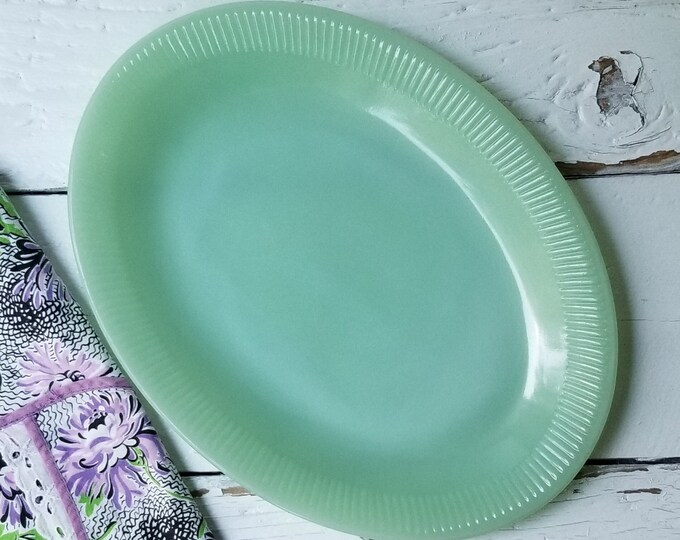 Jadeite Fire King Platter Jane Ray Jadeite Platter Vintage Anchor