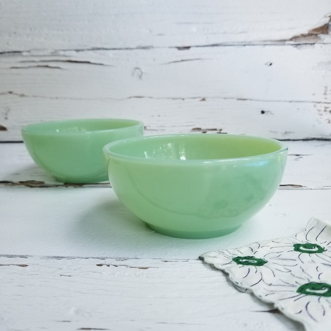 Jadeite Fire King Chili Bowl Vintage Anchor Hocking Jadeite Chili Bowl