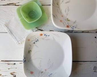 Corelle Boutique ADLYN Dinner or Salad Plate White Square Plate