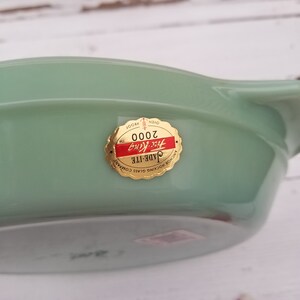 Jadeite Fire King 2000 Pie Plate Vintage Anchor Hocking JADE-ITE Pie Baking Dish Jadite Baking Serving Dish NEW Original Labels image 8