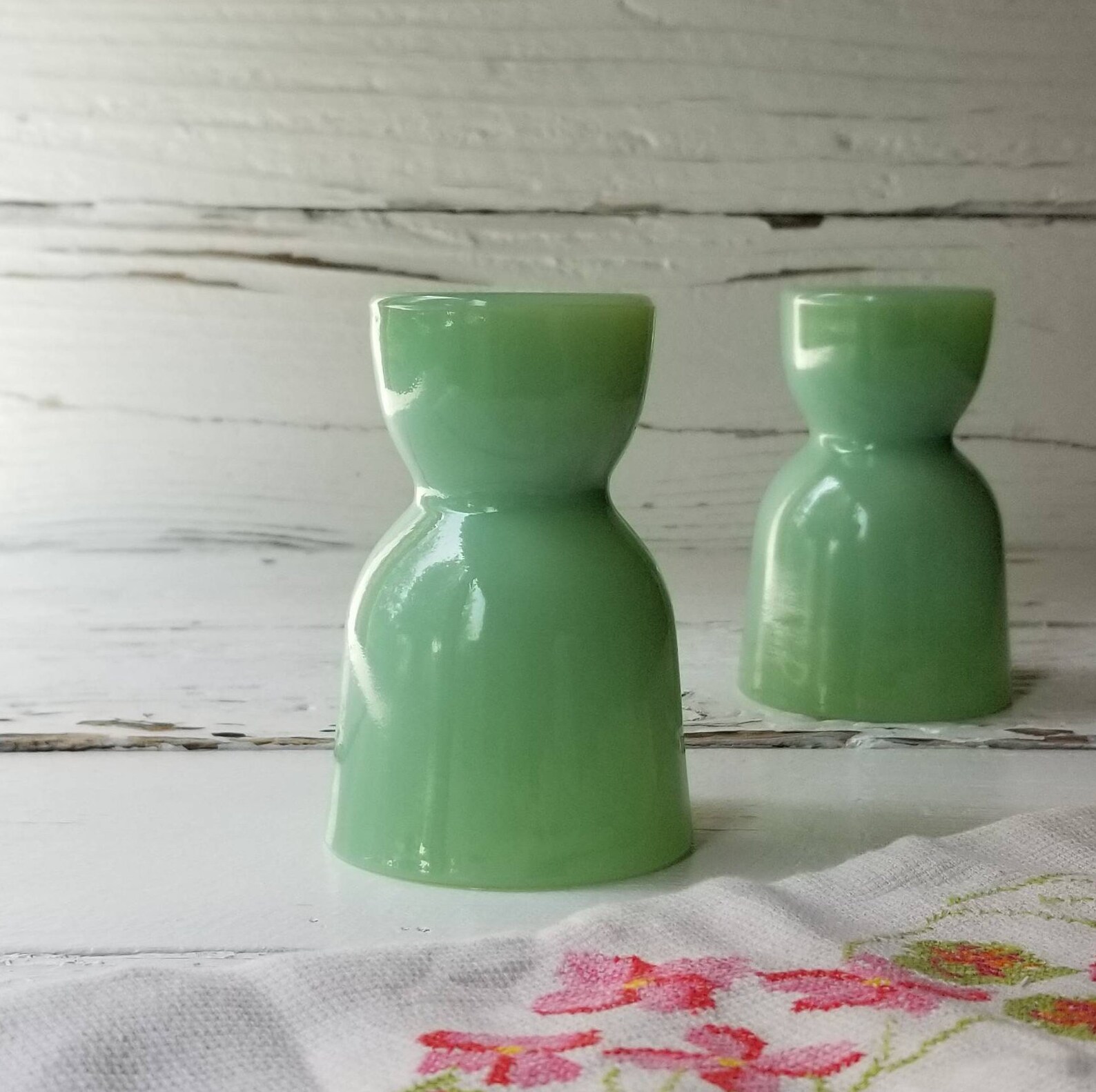 Vintage Jadeite Double Egg Cup Fire King Jadeite Breakfast Etsy