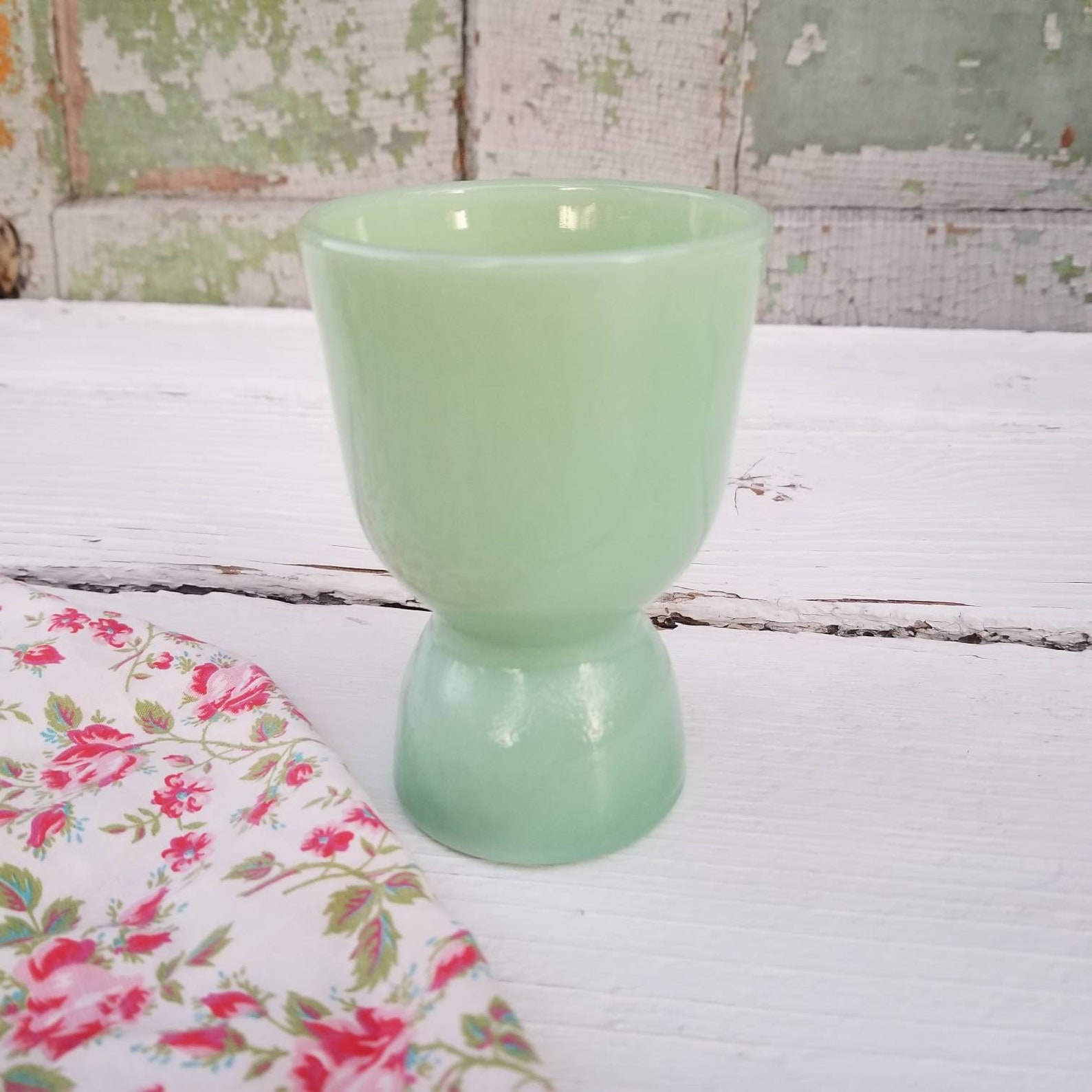 Vintage Jadeite Double Egg Cup Fire King Jadeite Breakfast Etsy