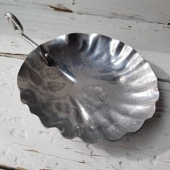 Aluminum Serving Dish Vintage Royalty Aluminum Embossed Etsy