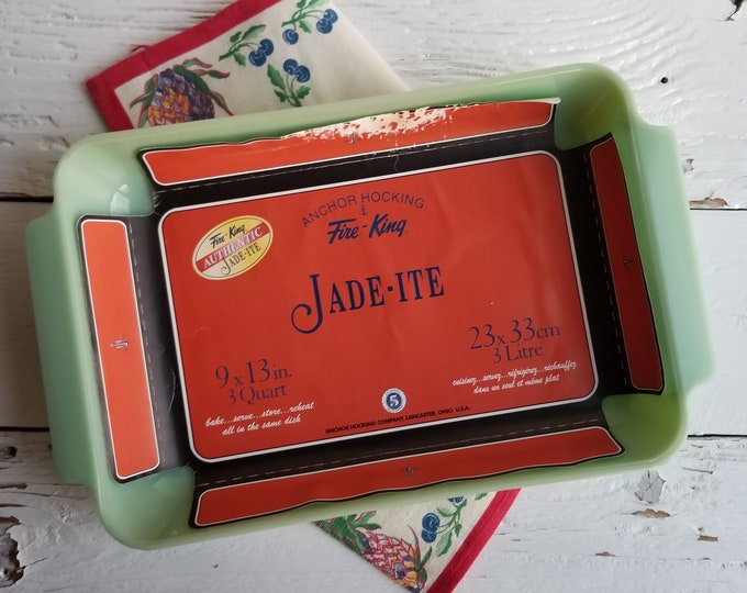 Jadeite Fire King 2000 9 X 13 Pan Vintage Anchor Hocking JADEITE