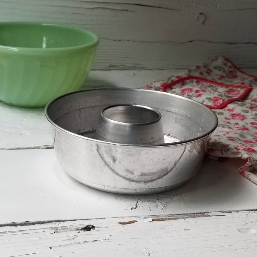 Aluminum Bundt Angel Food Cake Pan 1 Piece Tube Cake Pan Etsy