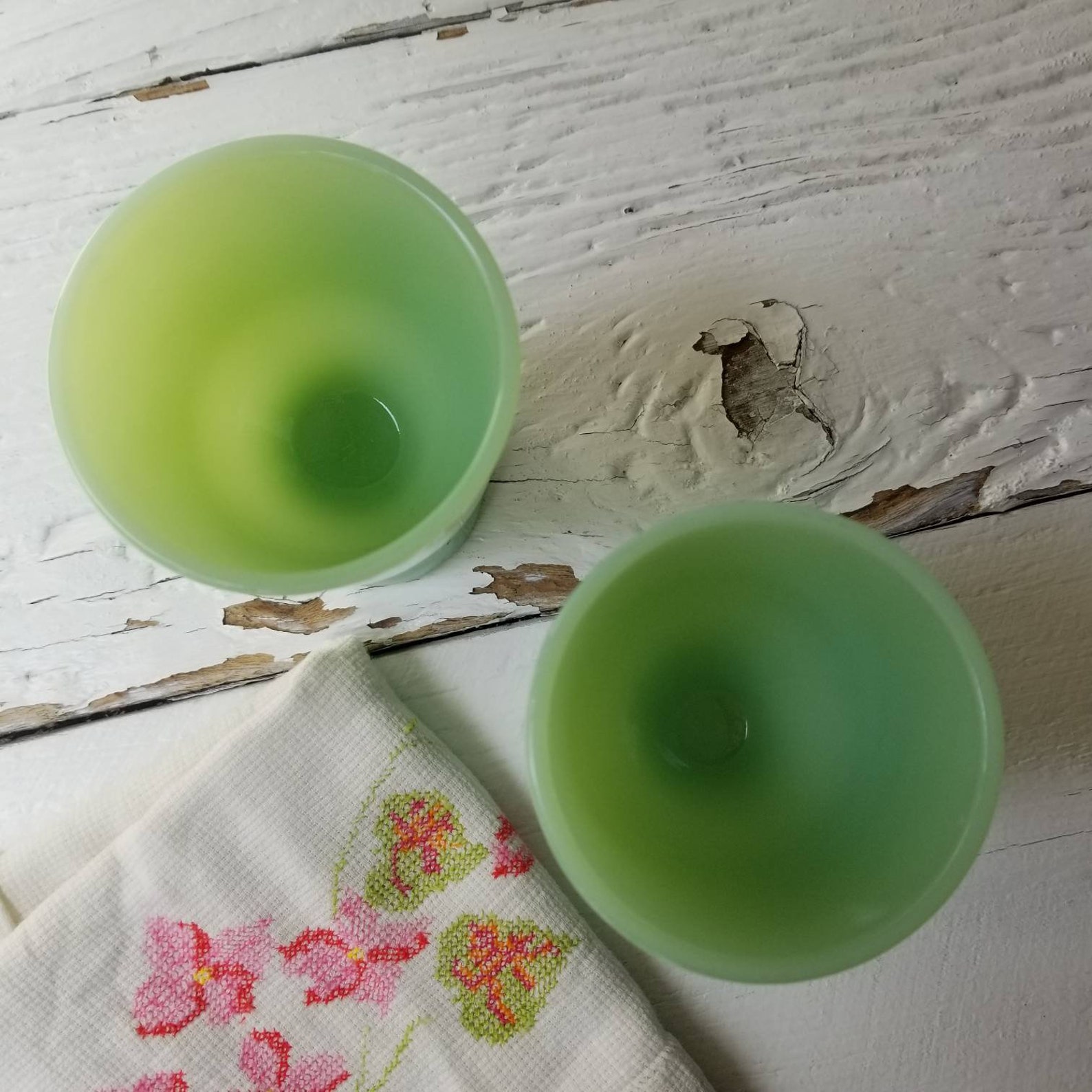 Vintage Jadeite Double Egg Cup Fire King Jadeite Breakfast Etsy