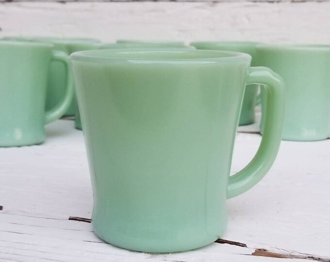 Jadeite Fire King D Handle Mug Vintage Fire King Jadeite D Handle Mug