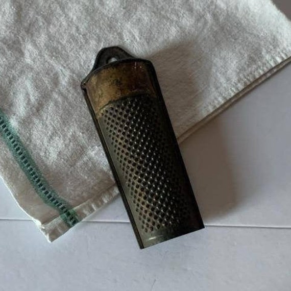 Antique Nutmeg Grinder Primitive Punched Tin Spice Grater Etsy
