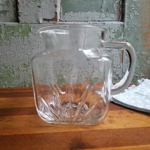 Federal Star Pitcher or Bowl - Americana Farmhouse 4th of July - Vintage Federal Glass Star Bottom Clear Serving Pitcher or Bowl - CHOICE