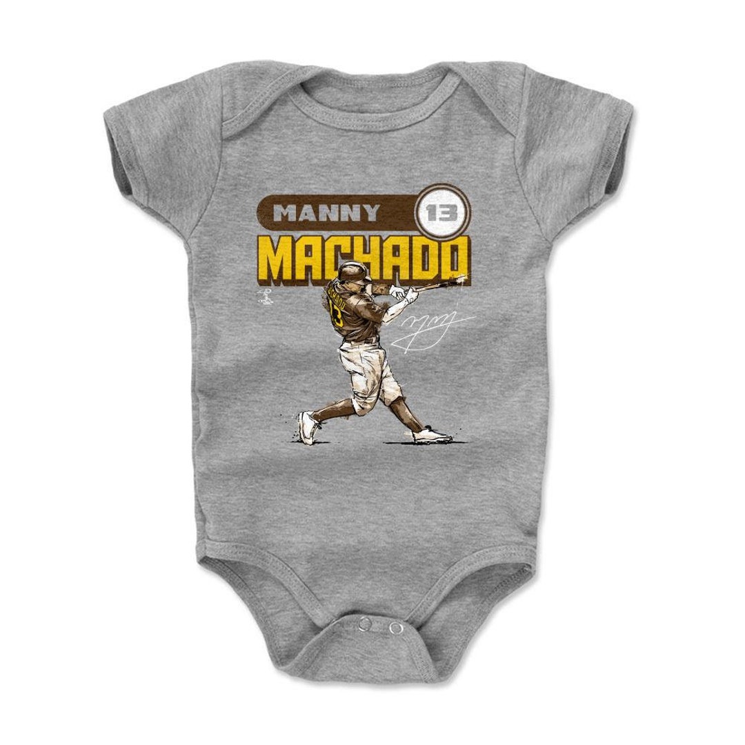 Manny Machado Kids Baby Romper | San Diego Baseball Manny Machado Retro Wht