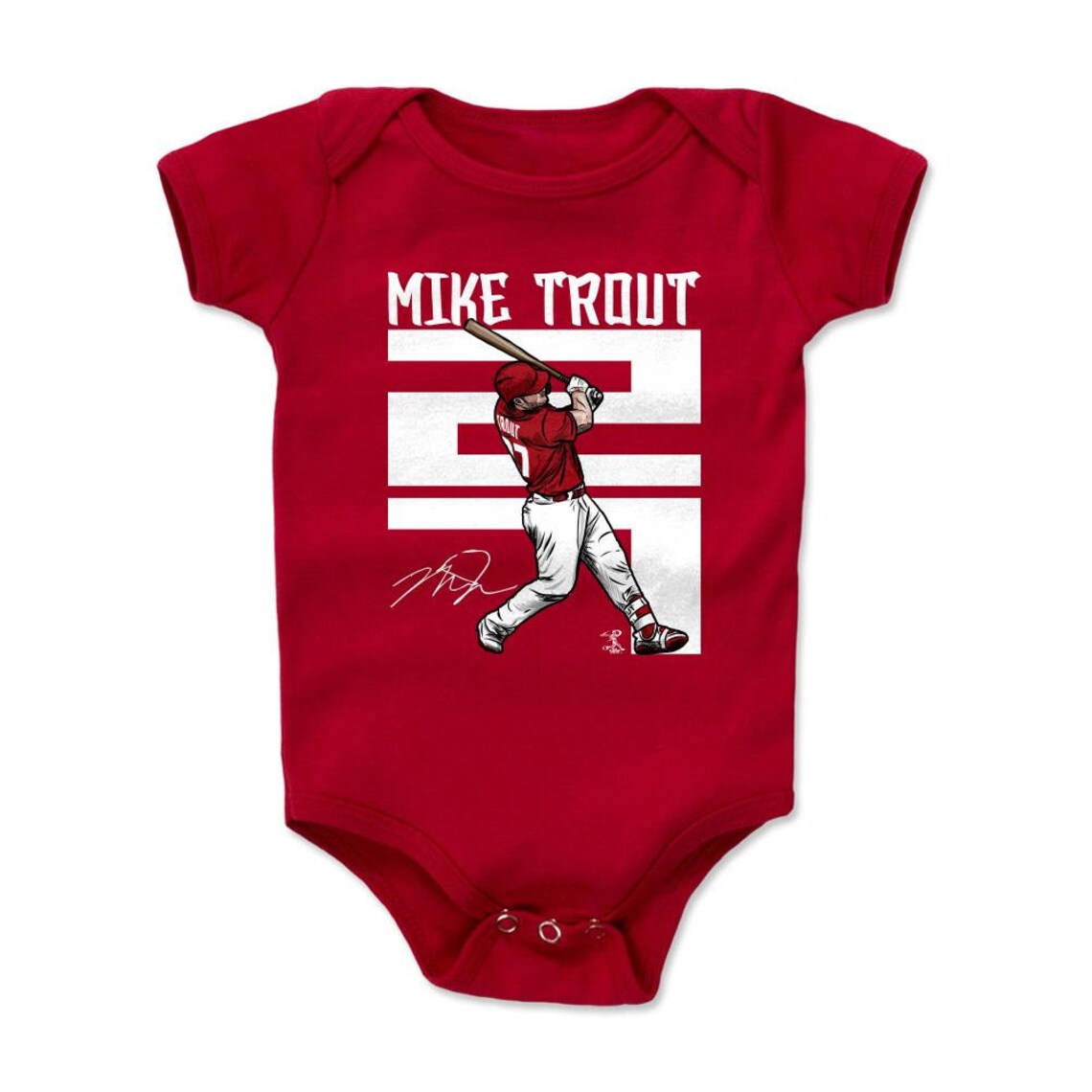 Mike Trout Kids Baby Romper Los Angeles A Baseball Mike Etsy