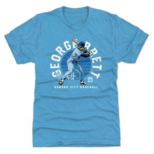 George Brett Men&#39;s Premium T-Shirt - Kansas City Baseball George Brett Emblem WHT