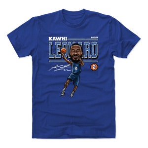 Kawhi Leonard Men&#39;s Cotton T-Shirt - Los Angeles C Basketball Kawhi Leonard Cartoon WHT