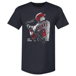Lane Thomas Men&#39;s Premium T-Shirt - Cleveland Baseball Lane Thomas Cleveland Bitmap WHT