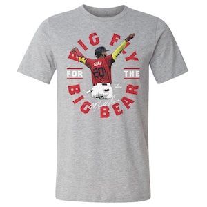 Marcell Ozuna Men&#39;s Cotton T-Shirt - Atlanta Baseball Marcell Ozuna Atlanta Big Fly WHT