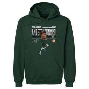 Giannis Antetokounmpo Men's Hoodie - Milwaukee Basketball Giannis Antetokounmpo Cartoon WHT