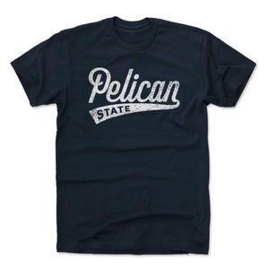Louisiana Men&#39;s Cotton T-Shirt - Louisiana Lifestyle Louisiana Pelican State Script WHT