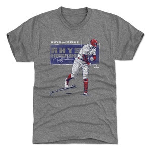 Rhys Hoskins Men&#39;s Premium T-Shirt - Philadelphia Baseball Rhys Hoskins Phildelphia Rhys And Spike WHT