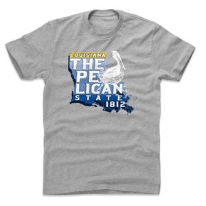 Louisiana Men&#39;s Cotton T-Shirt - Louisiana Lifestyle Louisiana The Pelican State WHT