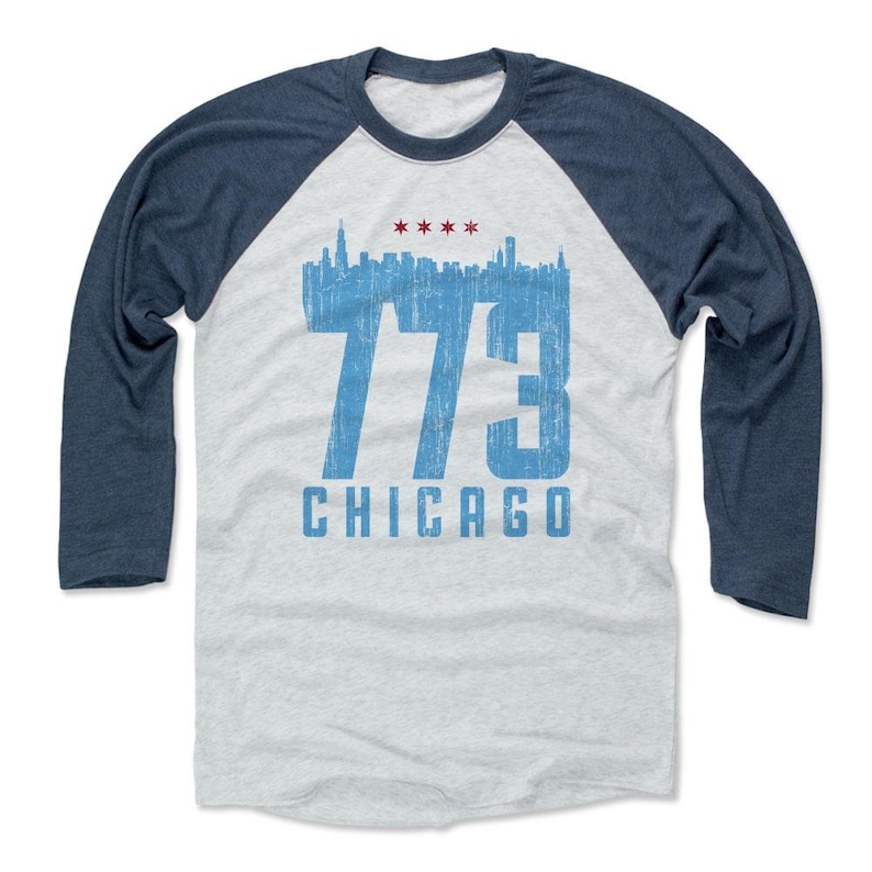Illinois Lifestyle Chicago Illinois Skyline 773 Chicago Men/'s Baseball T-Shirt