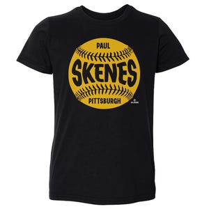 Paul Skenes Kids Toddler T-Shirt - Pittsburgh Baseball Paul Skenes Pittsburgh Baseball WHT