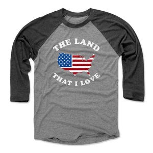 USA men&#39;s baseball t-shirt - usa lifestyle usa the land that i love wht