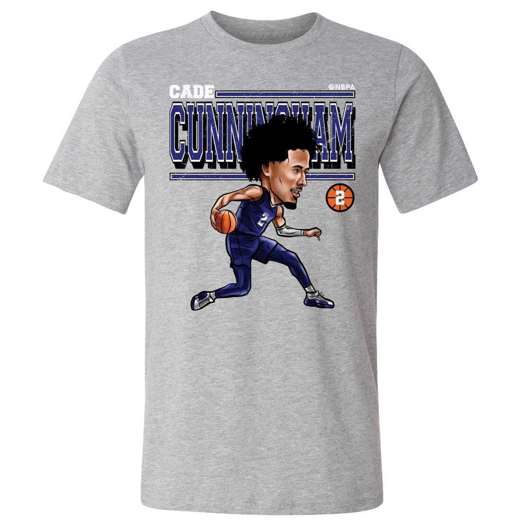 Cade Cunningham Men's Cotton T-shirt - Detroit Basketball Cade Cunningham Cartoon WHT - Etsy