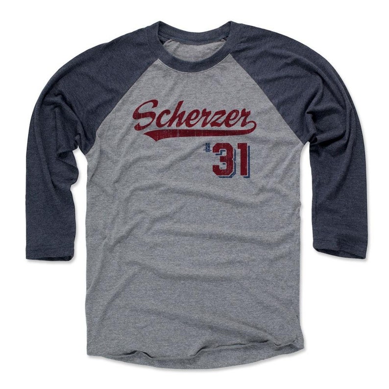 Max Scherzer Men/'s Baseball T-Shirt Washington Baseball Max Scherzer Script R