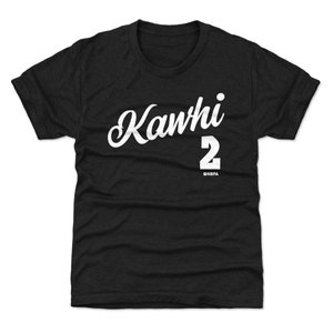 Kawhi Leonard Kids T-Shirt - Los Angeles C Basketball Kawhi Leonard Los Angeles Script WHT