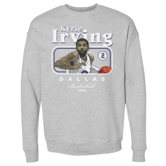 Kyrie Irving Men s Crewneck Sweatshirt Dallas Basketball Kyrie Irving Dallas Cover WHT Etsy