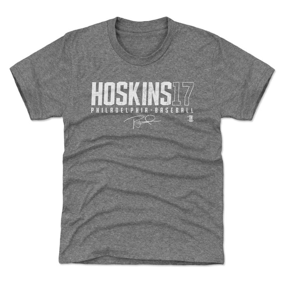 500LVL Rhys Hoskins Kids T-Shirt - Philadelphia Baseball Rhys Hoskins Hoskins17 W Wht