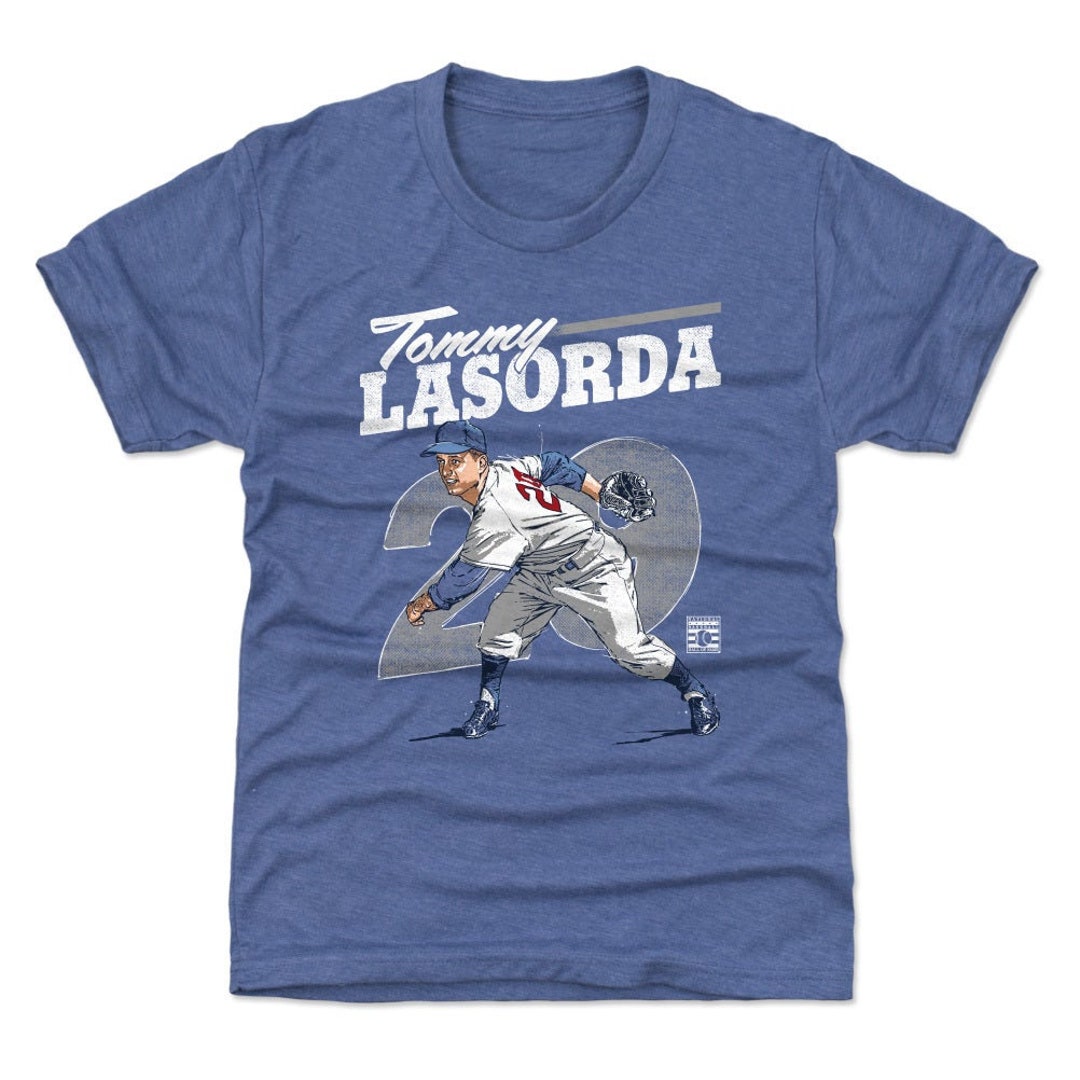 500LVL Tommy Lasorda Kids T-Shirt - Los Angeles Baseball Tommy Lasorda Retro Wht