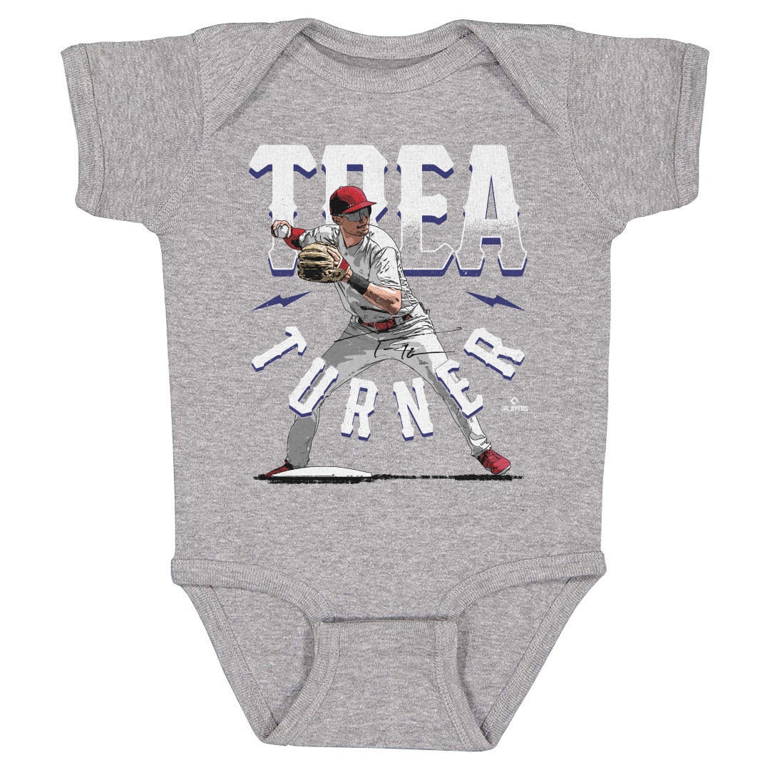 Trea Turner Kids Baby Romper - Philadelphia Baseball Trea Turner Philadelphia Bold Wht