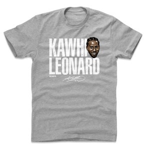Kawhi Leonard Men&#39;s Cotton T-Shirt - Los Angeles C Basketball Kawhi Leonard Stacked WHT