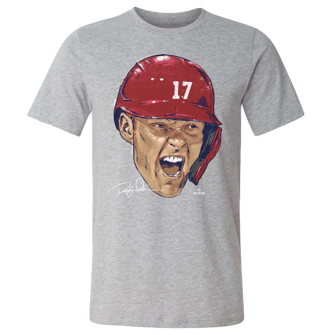 Youth Rhys Hoskins Philadelphia Phillies Base Runner Tri-Blend Long Sleeve  T-Shirt - Red