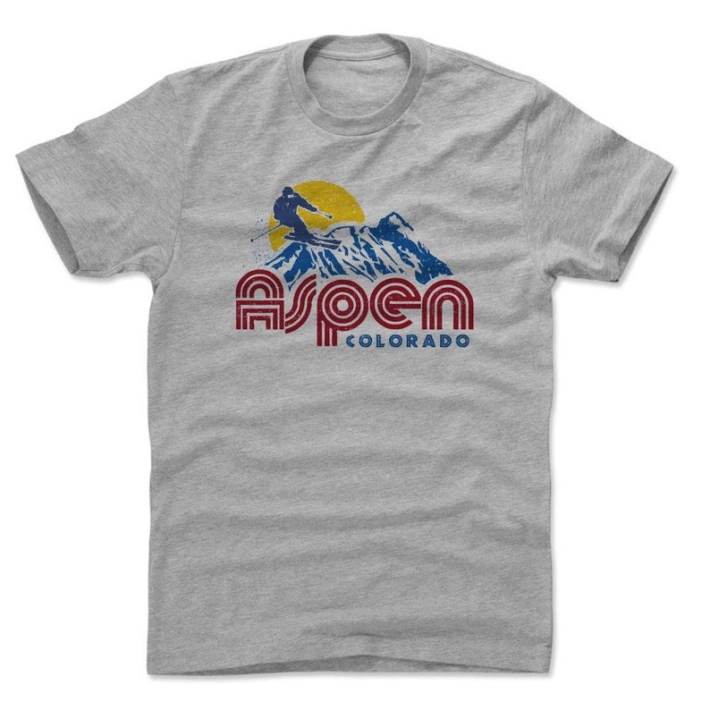 Colorado Lifestyle Aspen Colorado Skiing Aspen Men/'s Cotton T-Shirt