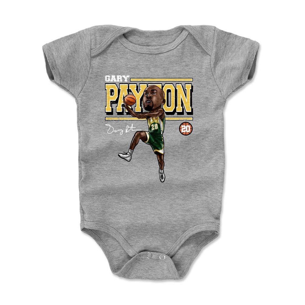 Seattle Throwbacks Gary Payton Glove Y WHT Gary Payton Kids Baby Romper