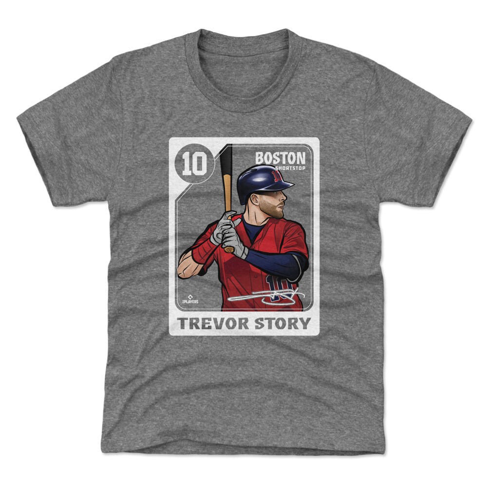 500LVL Trevor Story Kids T-Shirt - Boston Baseball Trevor Story Boston Card Wht