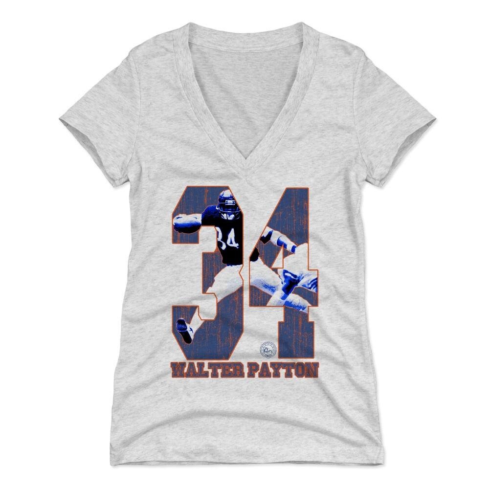 Walter Payton Women's V-neck T-shirt Chicago Throwbacks | Etsy